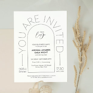 Elegant Minimalist Simple Arch Business Event Gala Inbjudningar