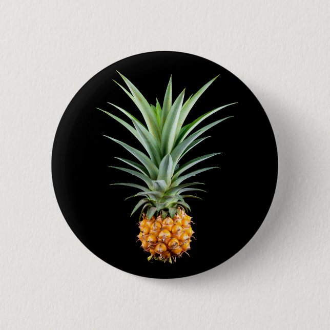 elegant minimalist svart bakgrund för ananas | knapp (Framsida)