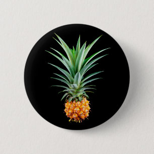 elegant minimalist svart bakgrund för ananas knapp