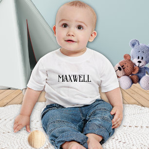 Elegant minimalist svart familjenamn t shirt