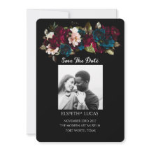 Elegant minimalist svart och blomsterbröllop