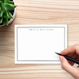 Elegant minimalist svart och vit dubbelkant post-it block