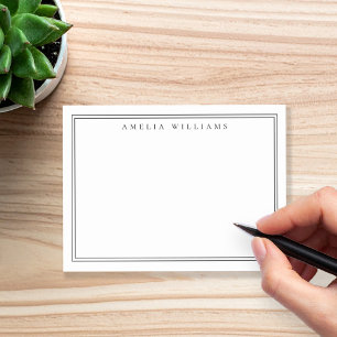 Elegant minimalist svart och vit dubbelkant post-it block