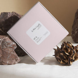 Elegant minimalist svart & vit dekal fyrkantigt klistermärke