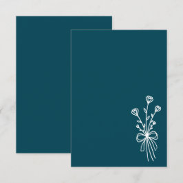 Elegant Minimalist Teal Wedding Inbjudningar