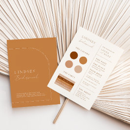 Elegant Minimalist Terracotta Bridesmaid Info Card Inbjudningar