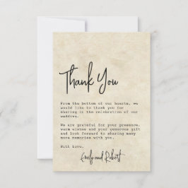 Elegant Minimalist Typography Photo Bröllop Tack Kort