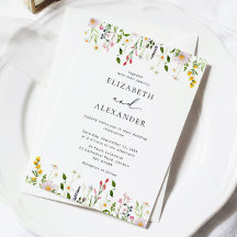 Elegant minimalist vildblomma bröllop