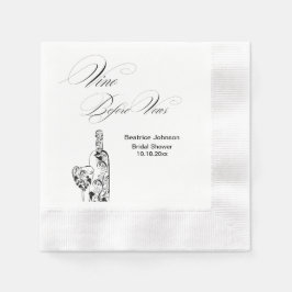 Elegant minimalist Vino före vows bröllopsfest Pappersservett