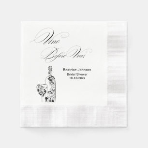 Elegant minimalist Vino före vows bröllopsfest Pappersservett