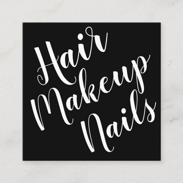 Elegant minimalist visitkort för makeupkonstnär (Framsida)