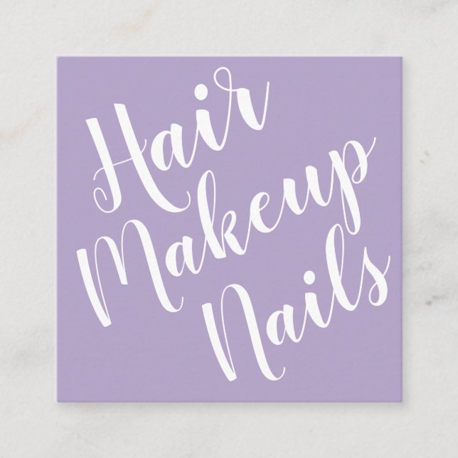 Elegant minimalist visitkort för makeupkonstnär (Framsida)