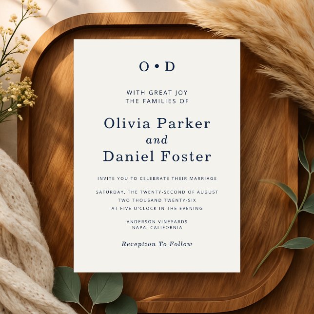 Elegant Minimalist Wedding Inbjudningar (Skapare uppladdad)