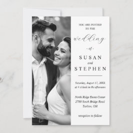 Elegant Minimalist Wedding Invitation Card Inbjudningar