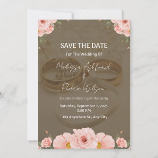 Elegant Minimalist Wedding Invitation Inbjudningar