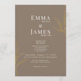 Elegant Minimalist Wedding Invitation | Modern Inbjudningar