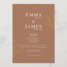 Elegant Minimalist Wedding Invitation | Modern Inbjudningar