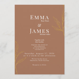 Elegant Minimalist Wedding Invitation | Modern Inbjudningar