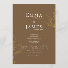 Elegant Minimalist Wedding Invitation | Modern Inbjudningar