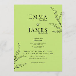 Elegant Minimalist Wedding Invitation | Modern Inbjudningar