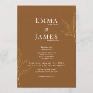 Elegant Minimalist Wedding Invitation | Modern Inbjudningar