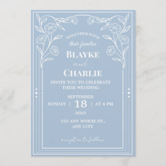 Elegant Minimalist Wedding Invitation | Modern Inbjudningar