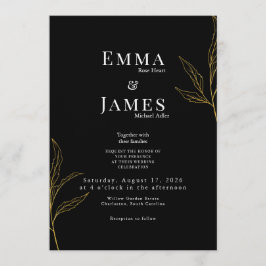 Elegant Minimalist Wedding Invitation | Modern Inbjudningar