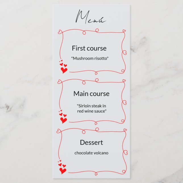 Elegant Minimalist Wedding Menu Meny (Framsida)