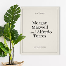 Elegant Minimalist Wedding Poster