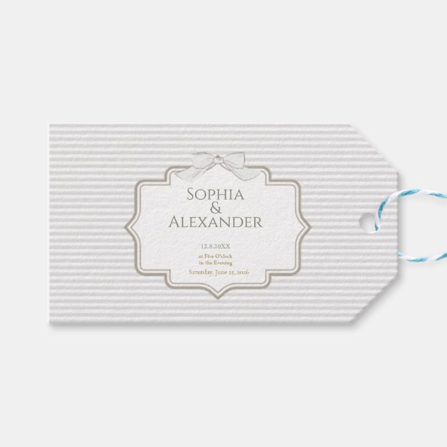 Elegant Minimalist Wedding Presentetikett (Framsidan (Horisontell))