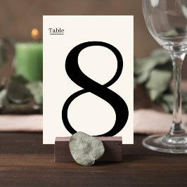 Elegant Minimalist Wedding Table Number Card Bordsnummer