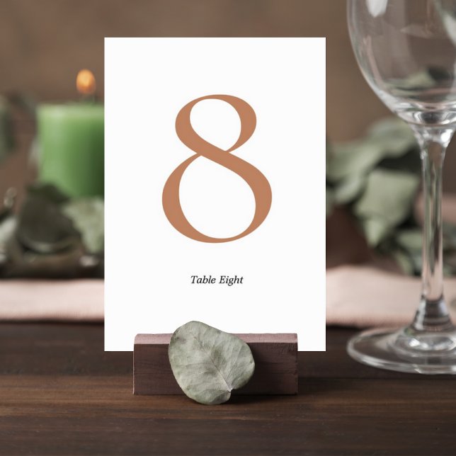 Elegant Minimalist Wedding Table Number Card Bordsnummer (Skapare uppladdad)