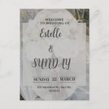 Elegant Minimalist Wedding Welcome Sign
