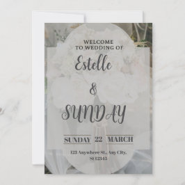 Elegant Minimalist Wedding Welcome Sign Inbjudningar