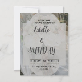 Elegant Minimalist Wedding Welcome Sign Inbjudningar