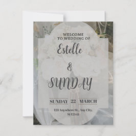 Elegant Minimalist Wedding Welcome Sign Inbjudningar