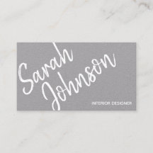 Elegant Minimalist White Calligraphy Grått Kraft