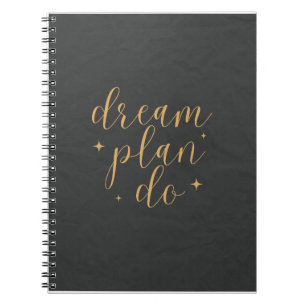 Elegant Minimalistic Dream Plan Do Organizer Anteckningsbok