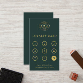 Elegant minimalistisk anpassad logotyp för småföre lojalitetskort