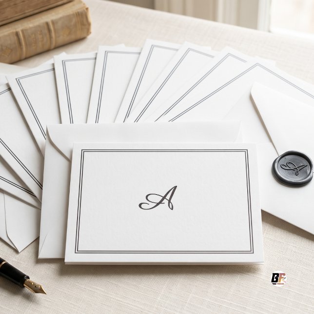 Elegant minimalistisk anpassad monogram initial anteckningskort (#ordernow)