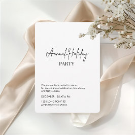 Elegant minimalistisk årlig julfest inbjudningar