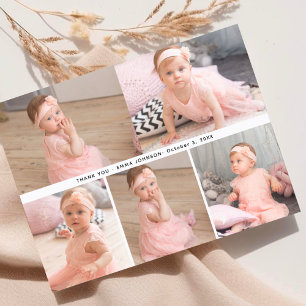 Elegant minimalistisk baby shower-fotografi vykort