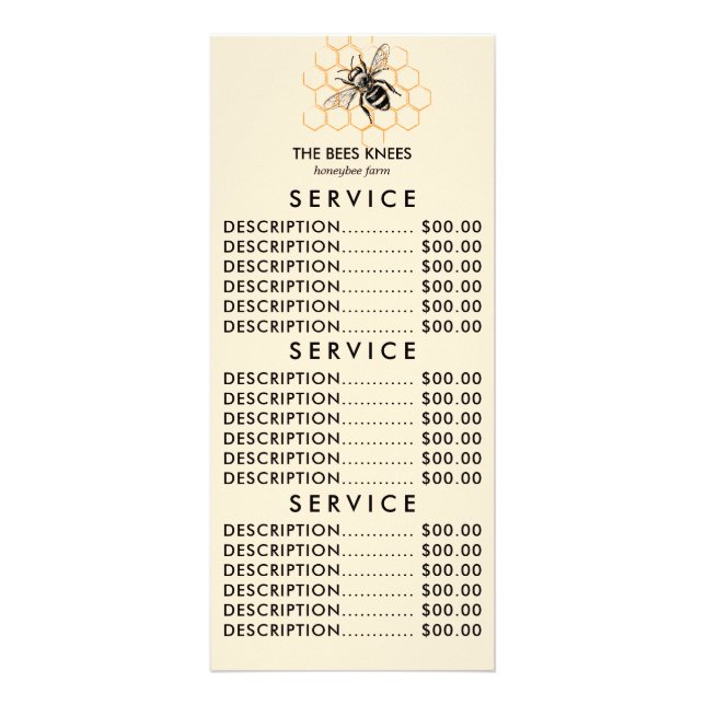 Elegant & minimalistisk biodlare reklamkort (Framsidan)