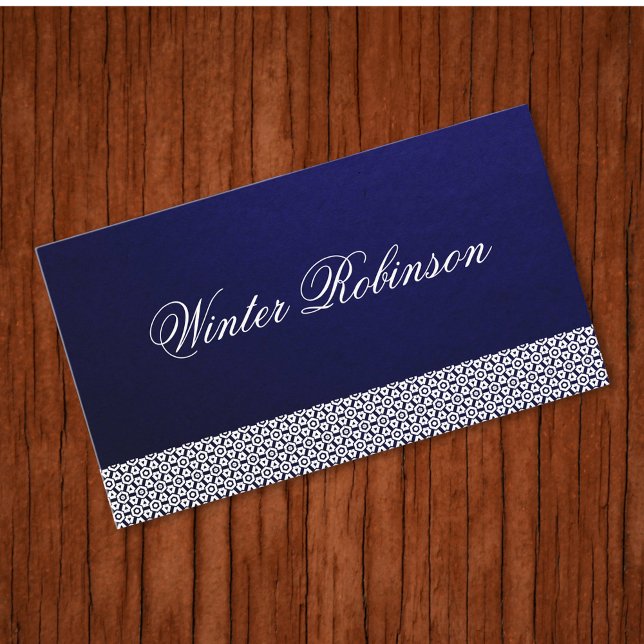 Elegant minimalistisk blåvit dekorationsvektor visitkort (Minimalist design for modern business card )
