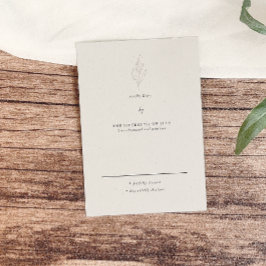 Elegant Minimalistisk Blommigt Bröllop OSA Kort