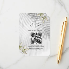 Elegant Minimalistisk Botanisk Bröllop Tilläggskort