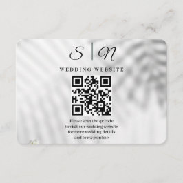 Elegant Minimalistisk Botanisk Bröllop Tilläggskort