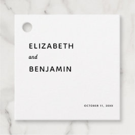 Elegant Minimalistisk Bröllop enkel typografi svar Gåvor Etiketter