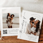 Elegant Minimalistisk Bröllop-foto QR kod 2-FOTO Inbjudningar<br><div class="desc">Om du vill göra ytterligare anpassningar klickar du på länken "anpassa ytterligare" och användor verktyg som är utformat för att ändra mallen. Kontakta mig om du behöver hjälp eller matchande artiklar.</div>