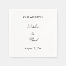 Elegant minimalistisk Bröllop Napkins Pappersservett